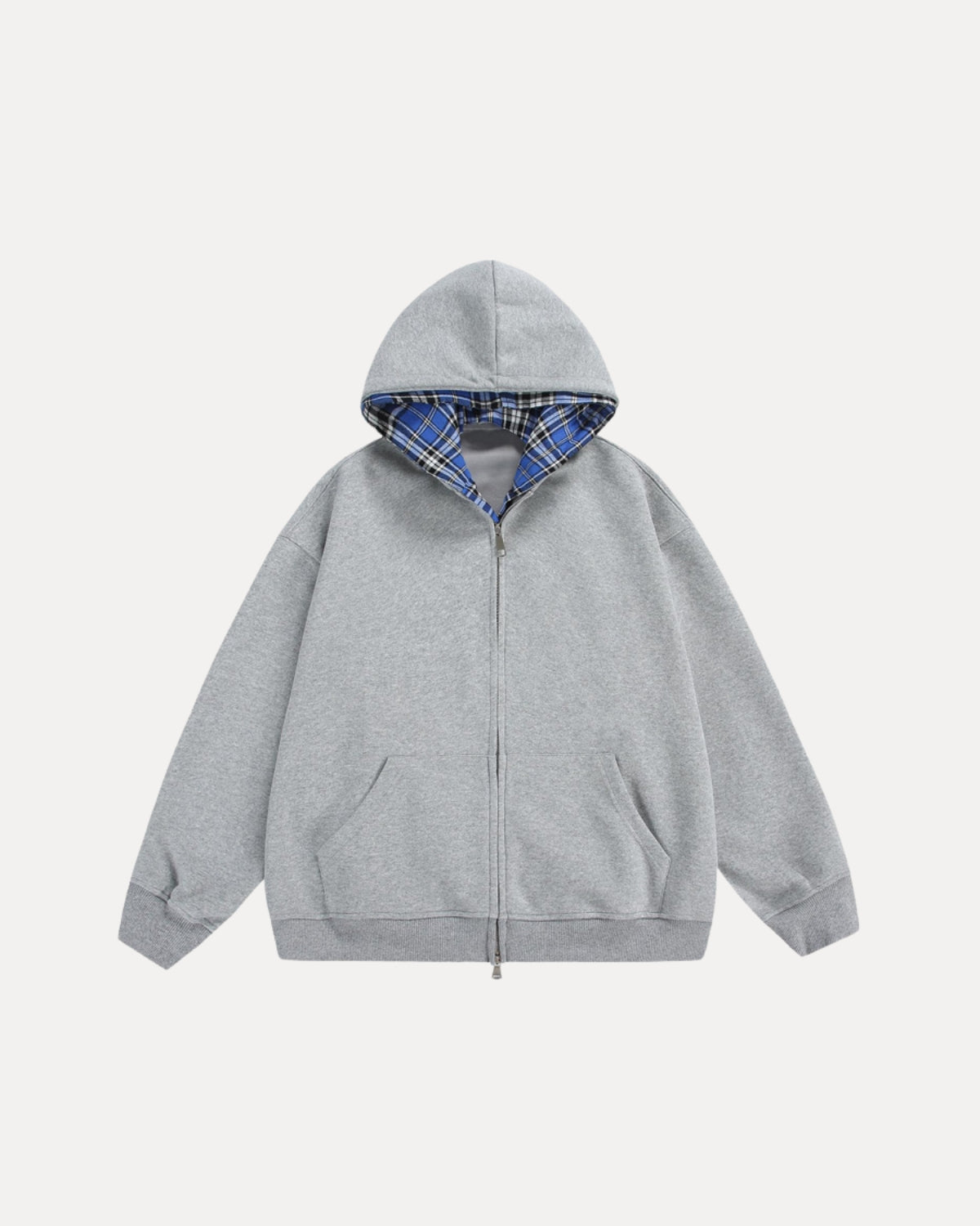 AVASI - CHEQUERED ZIP HOODIE